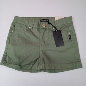 Silver Jeans Co. Lacy Short Shorts Girls Size 12 Olive Green Mid Rise Slim NWT